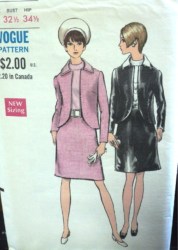7532 VOGUE 68 CUTAWAY JACKET,A-SKIRT,SS BLOUSE PATTERN 10